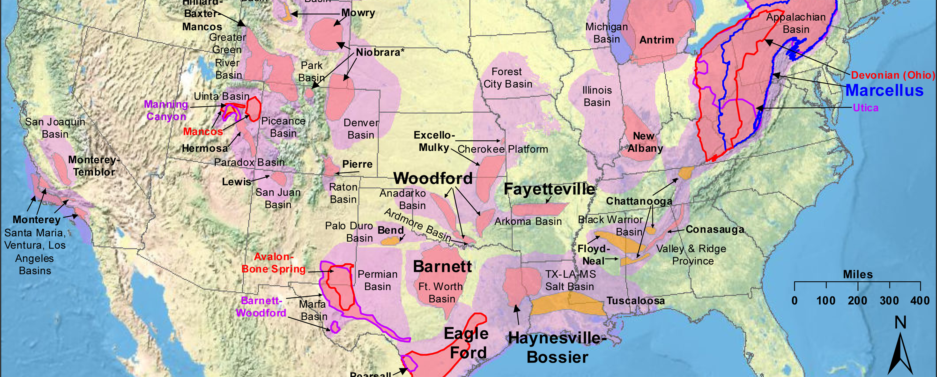 Lower 48 Shale Map EIA